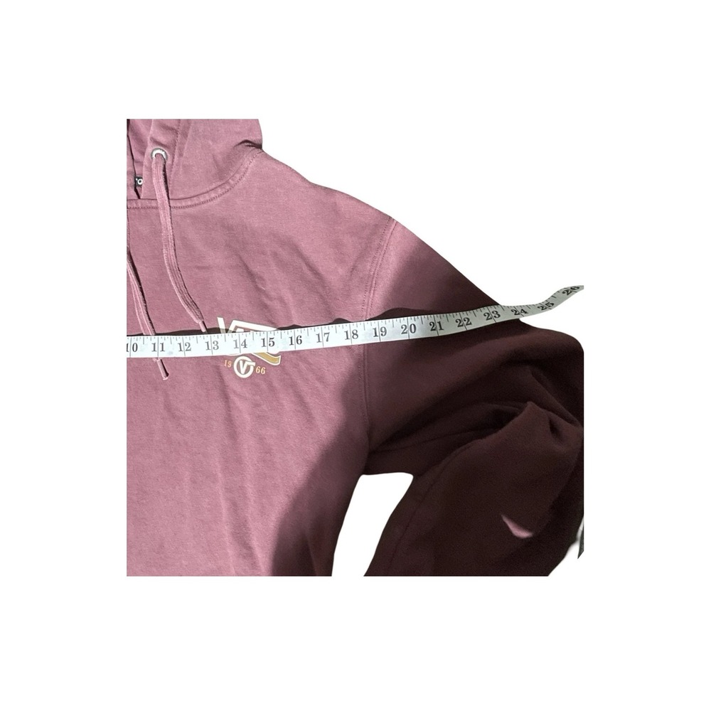 Vans Men's Hoodie Sweatshirt Medium Maroon Pullover Off The Wall Logo - Picture 5 of 7
